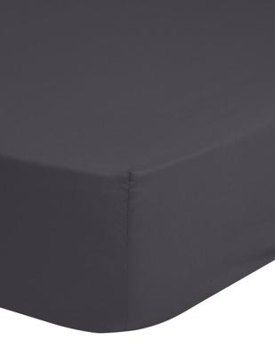 HIP Hoeslaken, Antraciet - (180x220 cm) - Katoen Satijn