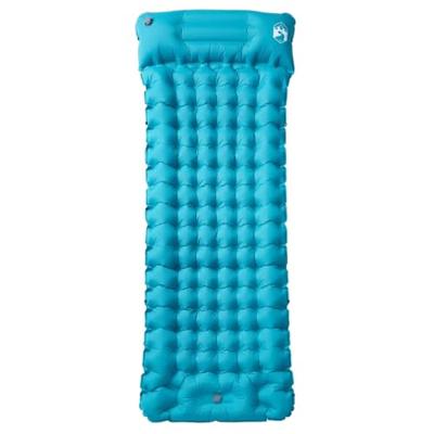 VidaXL Kampeermatras met kussen zelfopblazend 1-persoons blauw
