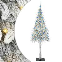 VidaXL Kerstboom met 300 led met standaard wit 210 cm pe en staal - thumbnail