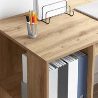 Bureau met Opslag artisanaal eikenkleurig 130 x 50,5 x 75 cm - thumbnail