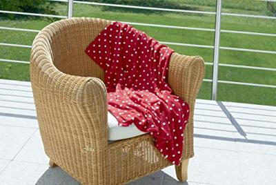 Playshoes fleece babydeken Stippen Rood