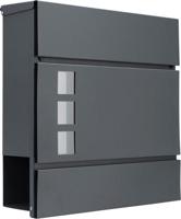 Designerbrievenbus met Inkijkraam - Antraciet - thumbnail
