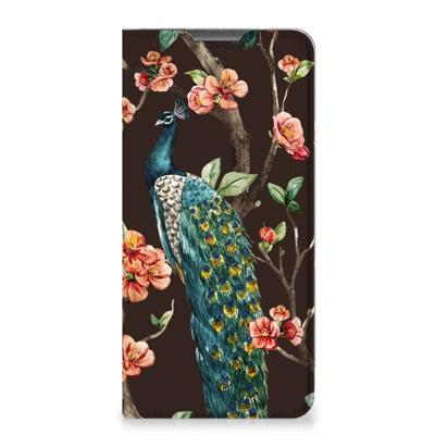 Motorola Moto G52 | Moto G82 | Hoesje maken | Pauw met Bloemen Motorola Moto G52 | Moto G82 | Hoesje maken | Pauw met Bloemen
