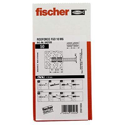 Fischer 542111 Inslagplug 35 mm 12 mm 50 stuk(s) - thumbnail
