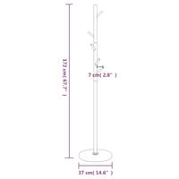 Kapstok 172 cm gepoedercoat ijzer zwart - thumbnail