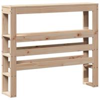 Hoofdbord met schappen 90 cm massief grenenhout - thumbnail