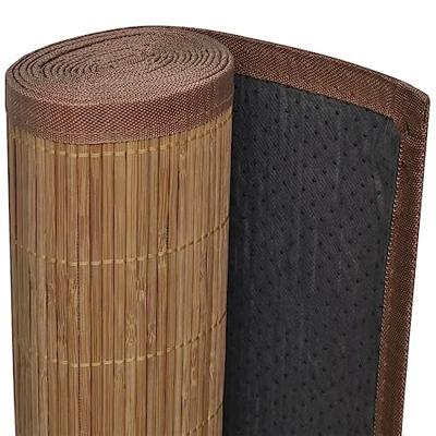 VidaXL Tapijt rechthoekig 120x180 cm bamboe bruin