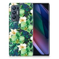 OPPO Find X3 Neo TPU Case Orchidee Groen - thumbnail