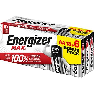 Energizer Max AA batterij (penlite) Alkaline 1.5 V 24 stuk(s) Energizer Max AA batterij (penlite) Alkaline 1.5 V 24 stuk(s)