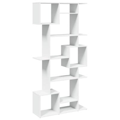 Boekenkast 92x29x188 cm bewerkt hout wit