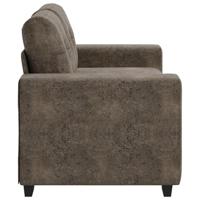 Loveseat met kussen Donkergrijs Kunstleer - thumbnail