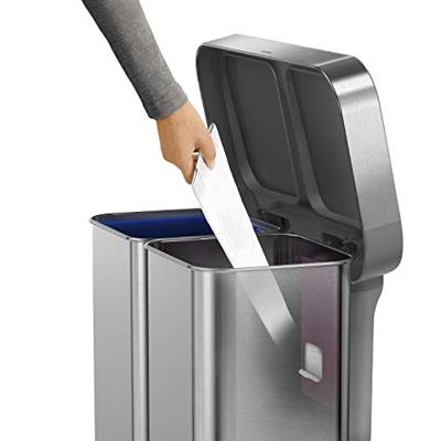 Simplehuman Prullenbak Liner Pocket Recycler 24 + 34 liter Zilver - thumbnail