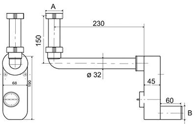 Cornat Opzet Wandsifon Wastafel 1 1/4 Wi - T316012