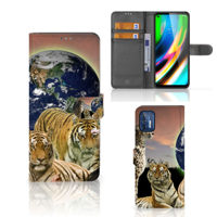 Motorola Moto G9 Plus | Telefoonhoesje | Met pasjeshouder | Roofdieren - thumbnail