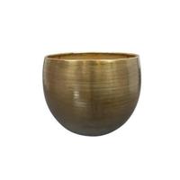 Ter Steege Bloempot Aluminium Goud D 33 cm H 25 cm - thumbnail