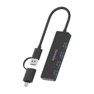 Hub USB Tipo-C + USB 3.1 Aisens A109-0987- 4xUSB