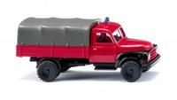 Wiking 034505 H0 Hulpdienstvoertuig Hanomag Brandweer L 28 vrachtwagen met laadbak - thumbnail