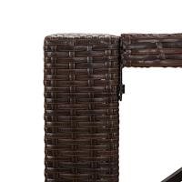 5-delige Tuinbarset met kussens poly rattan bruin - thumbnail