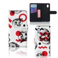 Telefoonhoesje met Naam Alcatel 1B (2020) Skull Red - thumbnail