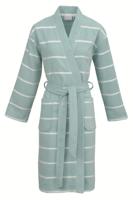 Carl Ross Carl Ross Unisex Badjas Kimono 33110 Ocean blue/Offwhite XL - thumbnail
