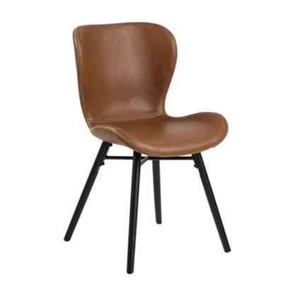 Bendt Eetkamerstoel 'Olle' PU, kleur Cognac Bendt Eetkamerstoel 'Olle' PU, kleur Cognac