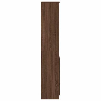 Hoge kast 37,5x35x180 cm spaanplaat bruin eikenkleurig