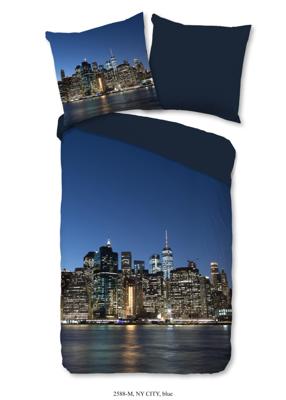 Pure Dekbedovertrek "New York" - Blauw - (135x200 cm) - Microfiber Pure Dekbedovertrek "New York" - Blauw - (135x200 cm) - Microfiber