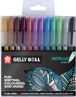 Sakura • gelly roll gelpen metallic shiny 12stuks Sakura • gelly roll gelpen metallic shiny 12stuks