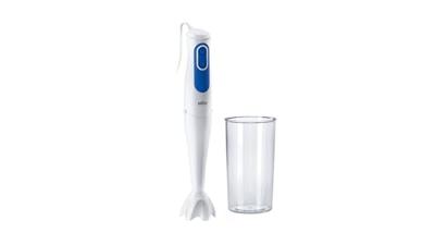 Braun MQ 3000 Staafmixer 700 W Kabelgebonden, Met mixbeker Wit, Blauw