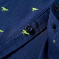 Kindershirt dinosaurusprint 116 marineblauw - thumbnail