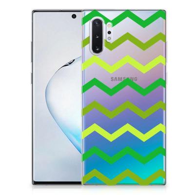 Samsung Galaxy Note 10 Plus | TPU bumper | Zigzag Groen