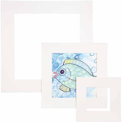 Creativ Company Passepartout lijsten, dikte 0,4 mm, 270 gr, wit, 75 stuk/ 1 doos