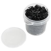 VidaXL Haarelastiekjes paard 1500 st silicone zwart - thumbnail