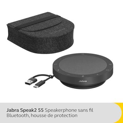 Jabra Speak2 55 UC Conferentietelefoon Bluetooth, USB-A, USB-C Donkergrijs - thumbnail