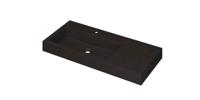 Wastafel INK Momento 1000x450x90 mm Quartz zwart 3421236 - thumbnail