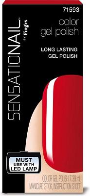 Sensationail gelnagellak - scarlet red