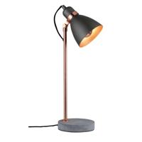 Paulmann Neordic Orm 79624 Bureaulamp LED E27 20 W Beton-grijs, Koper - thumbnail