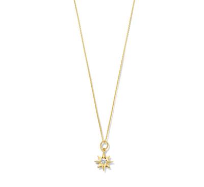 TFT Collier Geelgoud Poolster Zirkonia 0,8 mm 41 - 43 - 45 cm TFT Collier Geelgoud Poolster Zirkonia 0,8 mm 41 - 43 - 45 cm