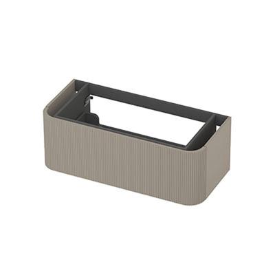 INK - Afgeronde Onderkast Gelakt 1 Lade Softclose met Gefreesd Front Tbv Grepen - 1000x450x350 Mm - Mat Creme Cotton