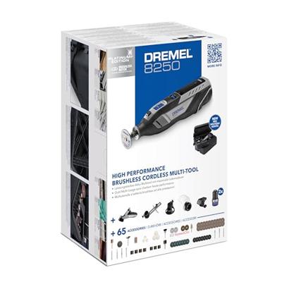 Dremel 8250-5/65 Platinum+ Box 12V F0138250JF Multifunctioneel gereedschap 12 V 2 Ah Aantal meegeleverde accus: 2