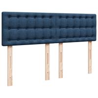 Boxspring met matras stof blauw 140x200 cm - thumbnail
