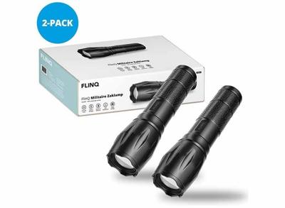 Flinq zaklamp - Military Flashlight - 2-pack