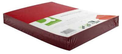 Q-CONNECT dekblad A4 leder 250 grams 100 stuks rood