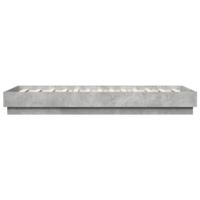 Bedframe met LED-verlichting betongrijs 75x190 cm - thumbnail