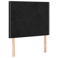 Boxspring met matras fluweel zwart 90x190 cm - thumbnail