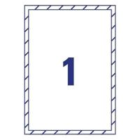 Avery-Zweckform L9001-10 Raametiketten 210 x 297 mm Polypropyleen Wit 10 stuk(s) Weer verwijderbaar Laser (kleur), Laser (zwart/wit) - thumbnail