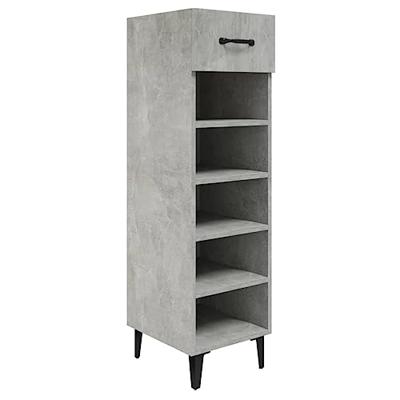 VidaXL Schoenenkast 30x35x105 cm bewerkt hout betongrijs VidaXL Schoenenkast 30x35x105 cm bewerkt hout betongrijs