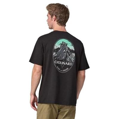 Patagonia Chouinard Crest Pocket Responsibili-Tee T-shirt Heren Ink Black L Patagonia Chouinard Crest Pocket Responsibili-Tee T-shirt Heren Ink Black L
