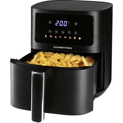 GourmetMaxx GOURMETmaxx Heißluft-Fritteuse Digital 4,5l 1500W Airfryer 4.5 l 1500 W Met display, Timerfunctie Zwart