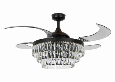 Beacon Zwarte plafondventilator met kristalFanway Veil Ø 122cm - 212922